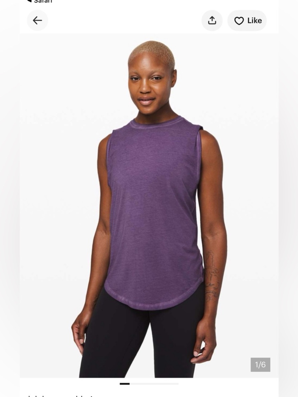 lululemon athletica Deep Purple Muscle Tee